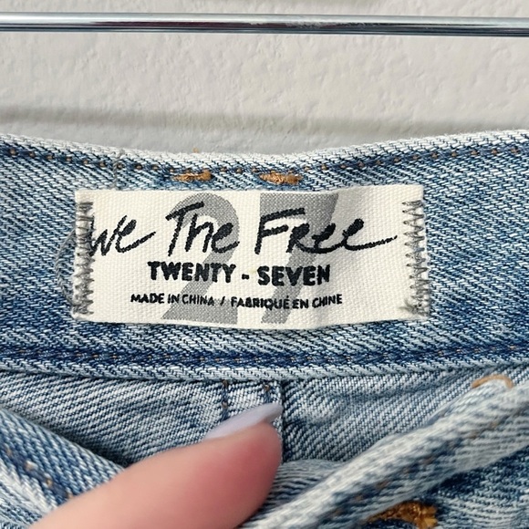 Free People We the Free Denim Bermuda Sequoia Jean Short Jorts Surfs Up Size 27 - Picture 11 of 13